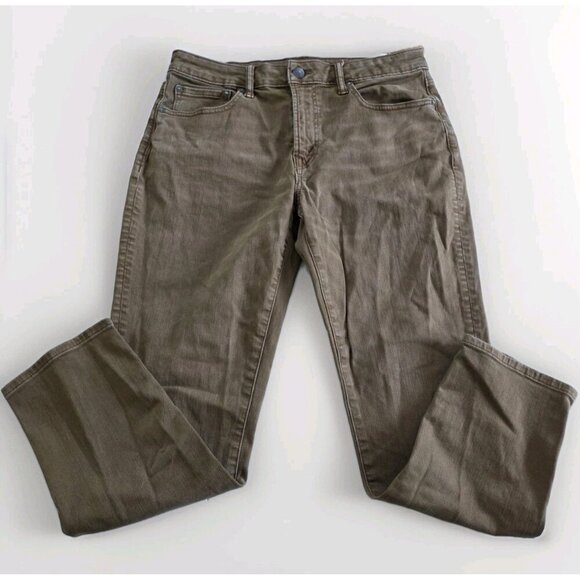 American Eagle Jeans Men 33x32 (28) Beige Airflex+  Athletic Fit Tapered Stretch - Picture 7 of 16